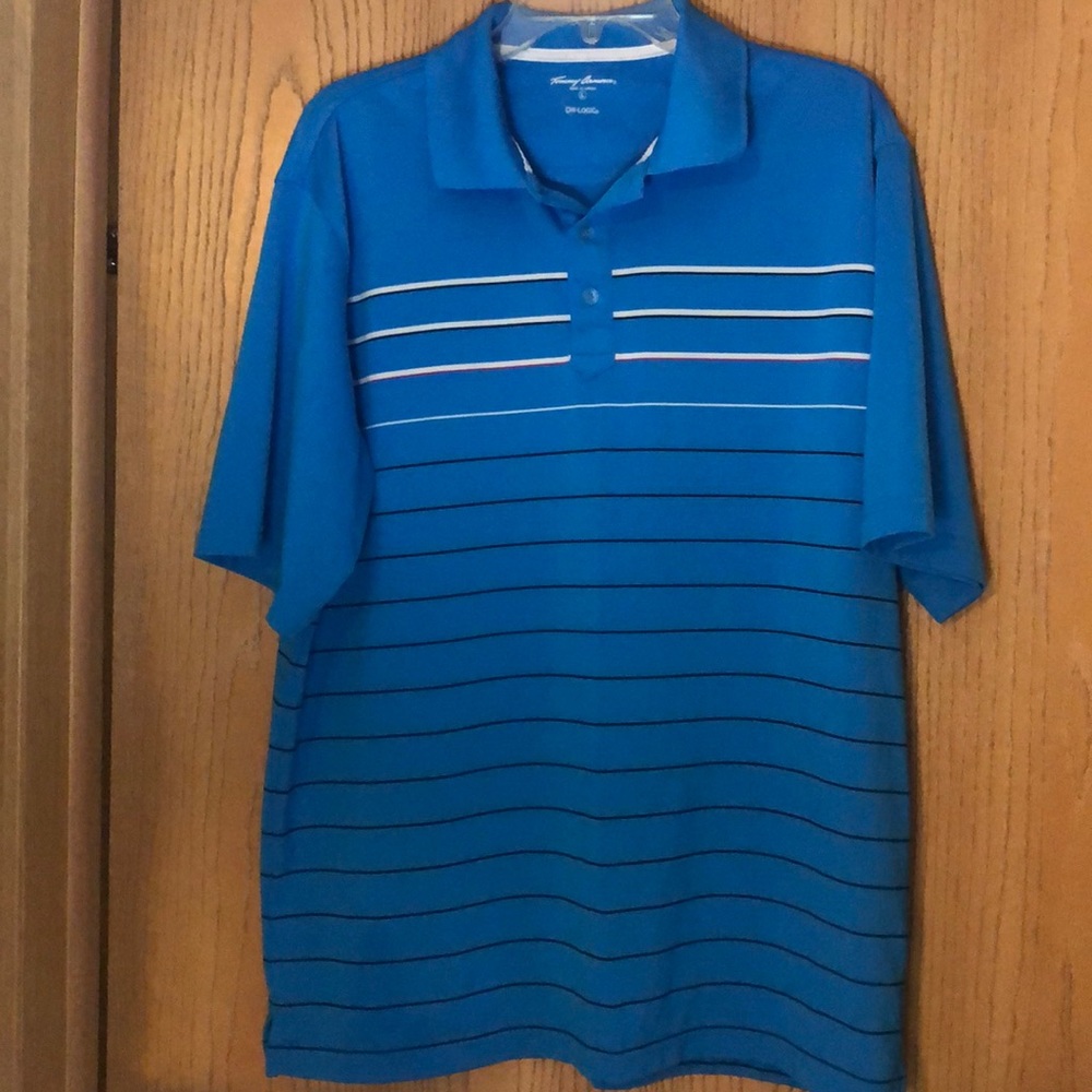 Men’s Lg Tommy Armour Short Sleeve Polo Blue/White